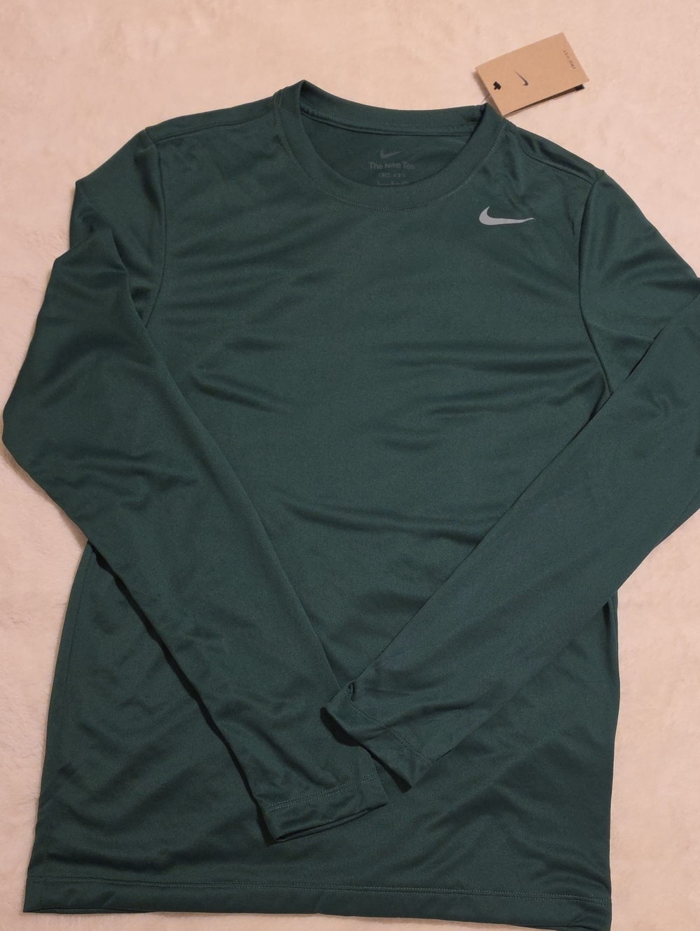 Nike Men’s Long Sleeve Performance Tee - Forest Green